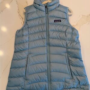 Patagonia Girls Down Sweater Blue Puffer Vest NWT